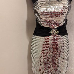 Alyce Paris Strapless Mini Dress